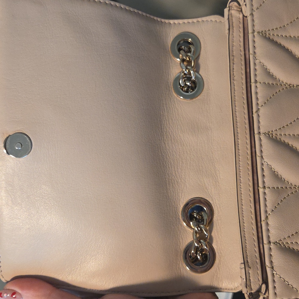 Kate Spade Beige Quilted Crossbody Shoulder Convertible Bag with Chain Strap - Picture 7 of 13